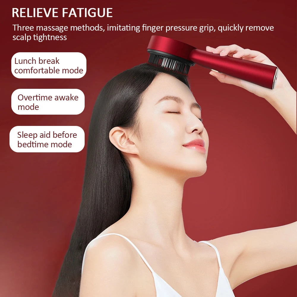 Electric Scalp Massage Comb 3 Modes Hair Care Comb
