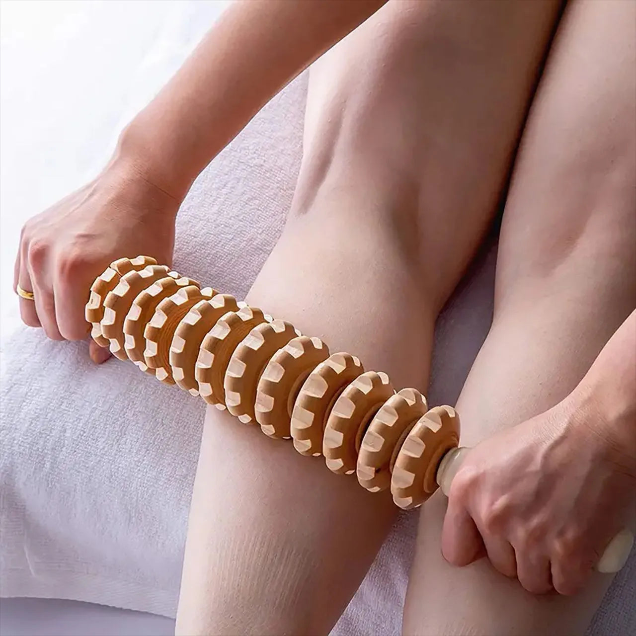 Glowunique Faszien-Massage Roller aus Holz