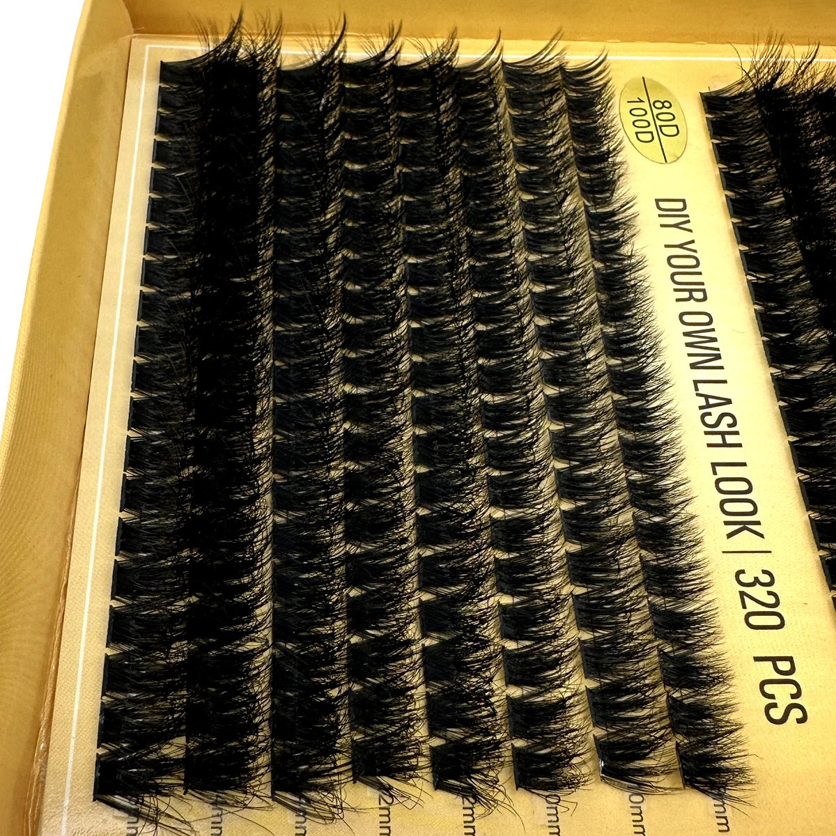 320Ps DIY 5D Fluffy Lash Clusters 60D 80D 100D Thick Eyelash Clusters D/DD Curl Wispy Individual Lashes 9-16mm Eyelash Extension