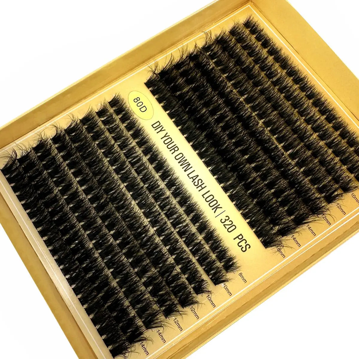 320Ps DIY 5D Fluffy Lash Clusters 60D 80D 100D Thick Eyelash Clusters D/DD Curl Wispy Individual Lashes 9-16mm Eyelash Extension