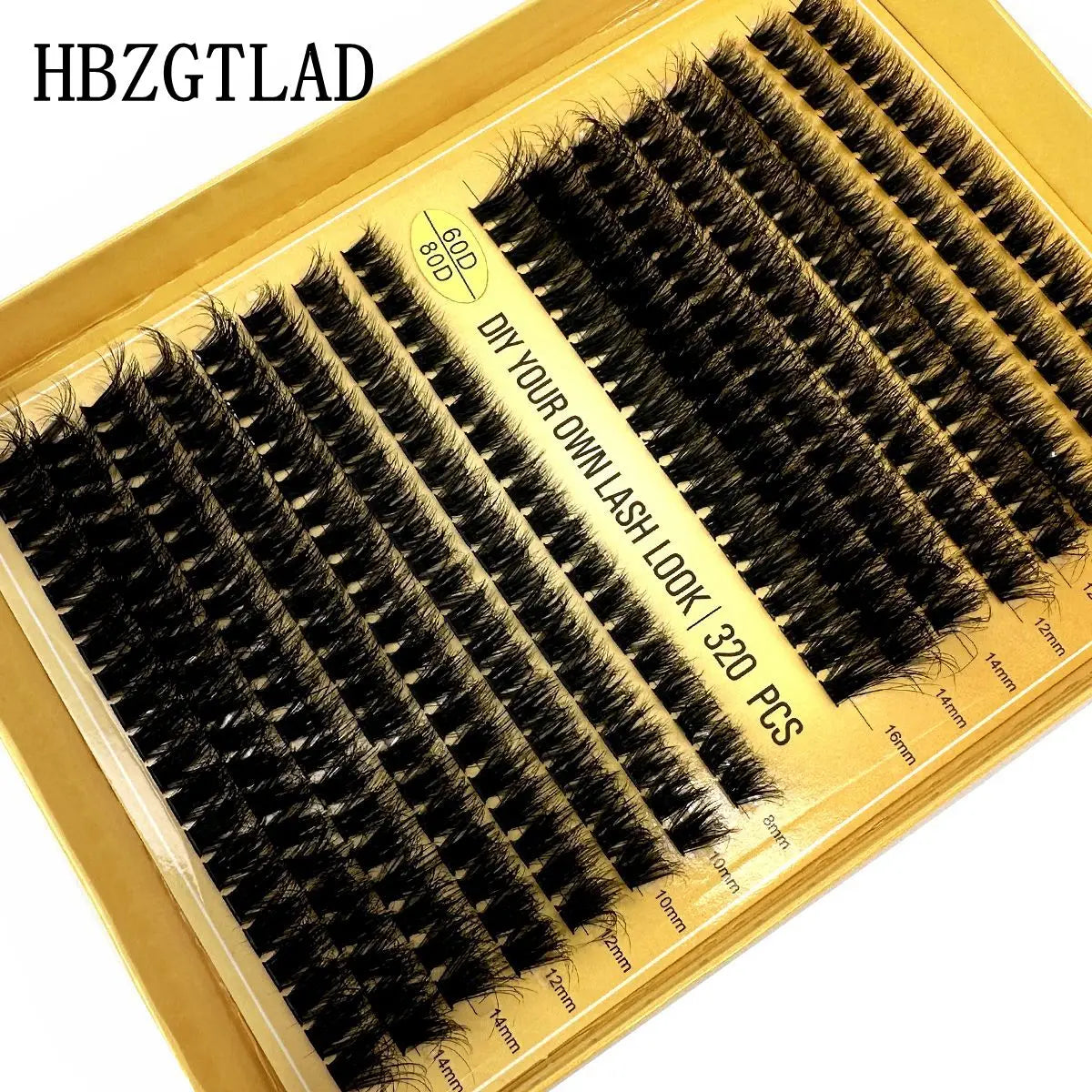 320Ps DIY 5D Fluffy Lash Clusters 60D 80D 100D Thick Eyelash Clusters D/DD Curl Wispy Individual Lashes 9-16mm Eyelash Extension