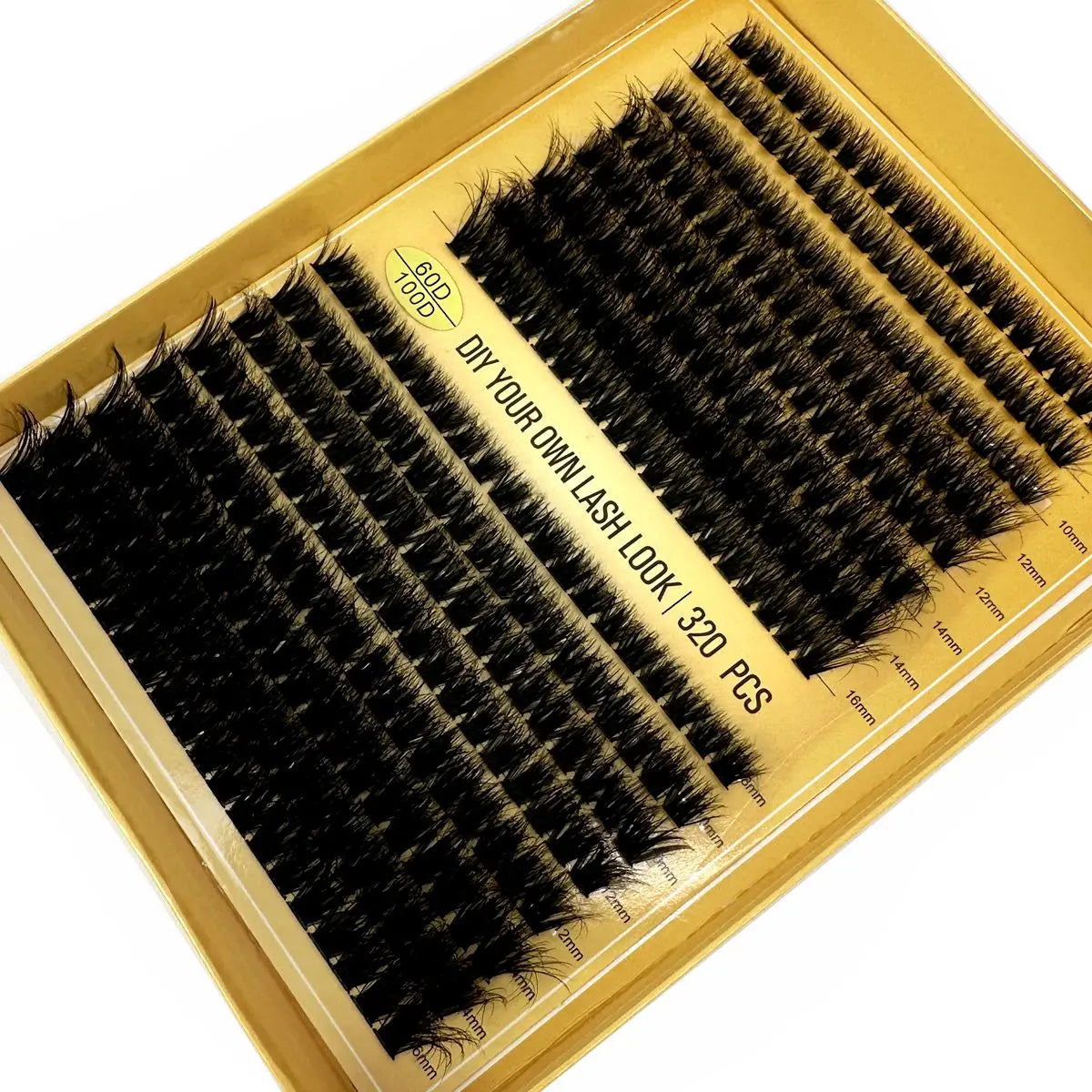 320Ps DIY 5D Fluffy Lash Clusters 60D 80D 100D Thick Eyelash Clusters D/DD Curl Wispy Individual Lashes 9-16mm Eyelash Extension