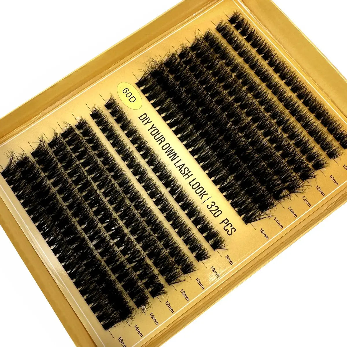 320Ps DIY 5D Fluffy Lash Clusters 60D 80D 100D Thick Eyelash Clusters D/DD Curl Wispy Individual Lashes 9-16mm Eyelash Extension