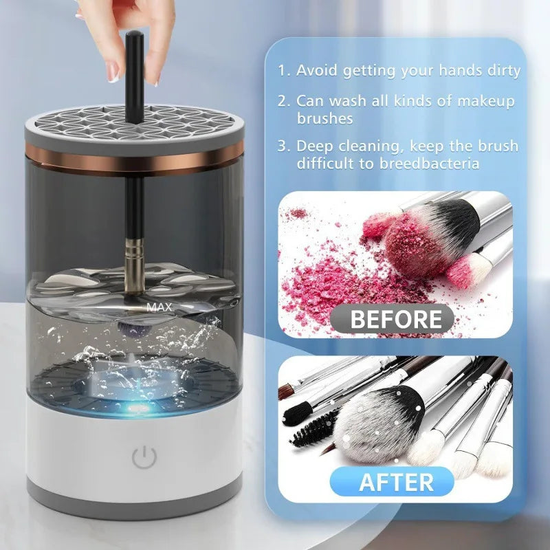 3 In 1 Electric Makeup Brush Cleaner Automatic Spinner