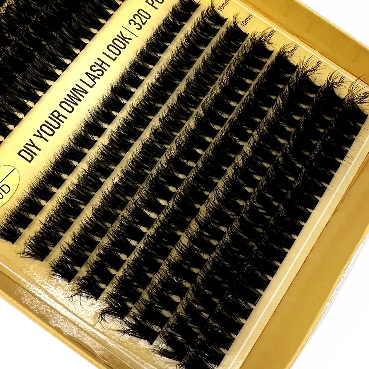 320Ps DIY 5D Fluffy Lash Clusters 60D 80D 100D Thick Eyelash Clusters D/DD Curl Wispy Individual Lashes 9-16mm Eyelash Extension